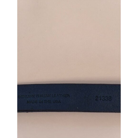J. Crew Womens Italian Leather Blue Belt With Round Buckle - Picture 5 of 5